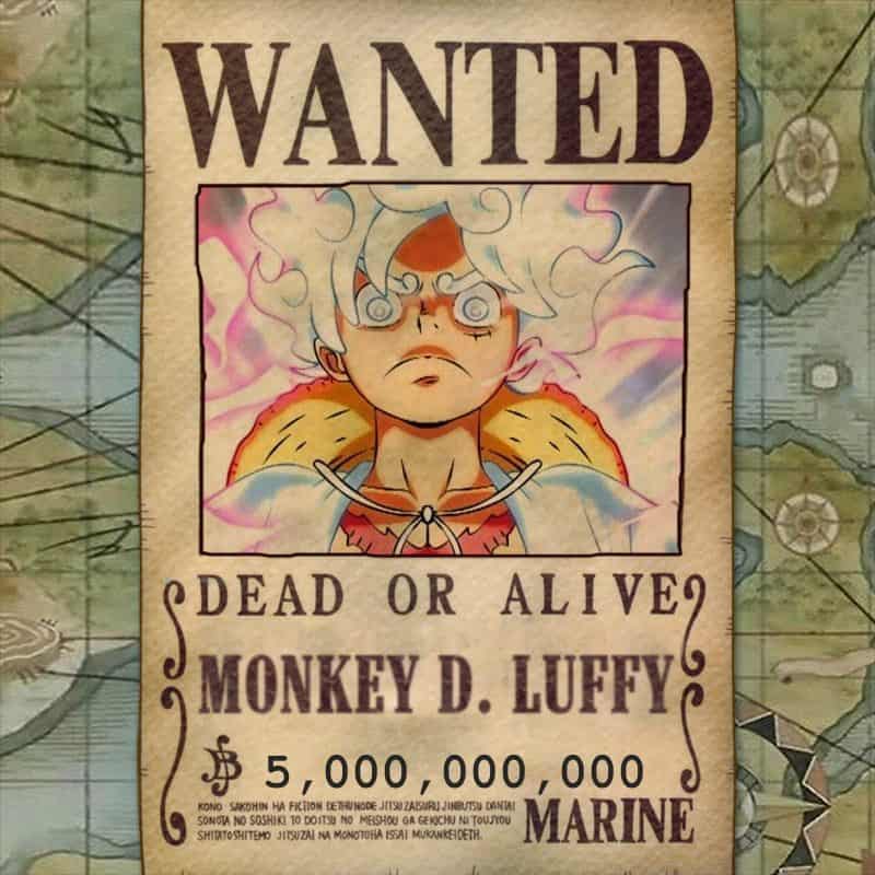 Luffy avec une prime de 5 milliard de Berry