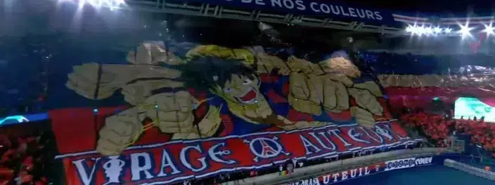 One Piece : le personnage devient mascotte et mosaïque pour les fans du PSG