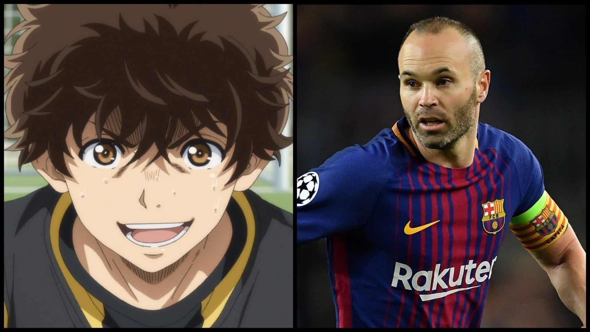 Aoashi footballeur espagnol Andrés Iniesta collabore avec le manga Aoashi