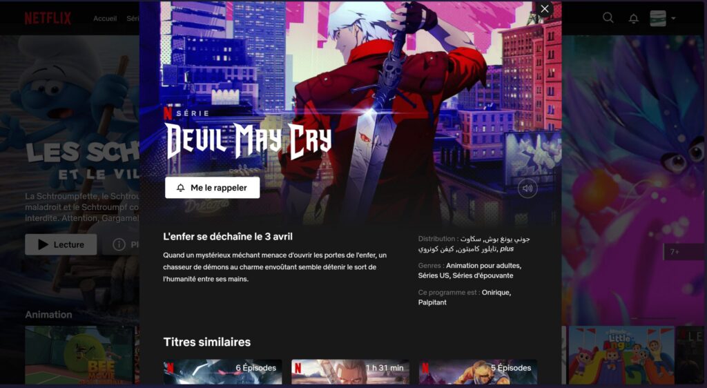 Devil May Cry couverture Netflix